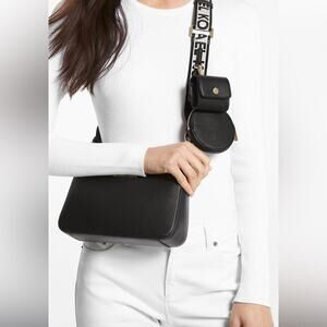 Michael kors Black Jet Set Saffiano Leather Crossbody Bag Case Apple Airpods Pro